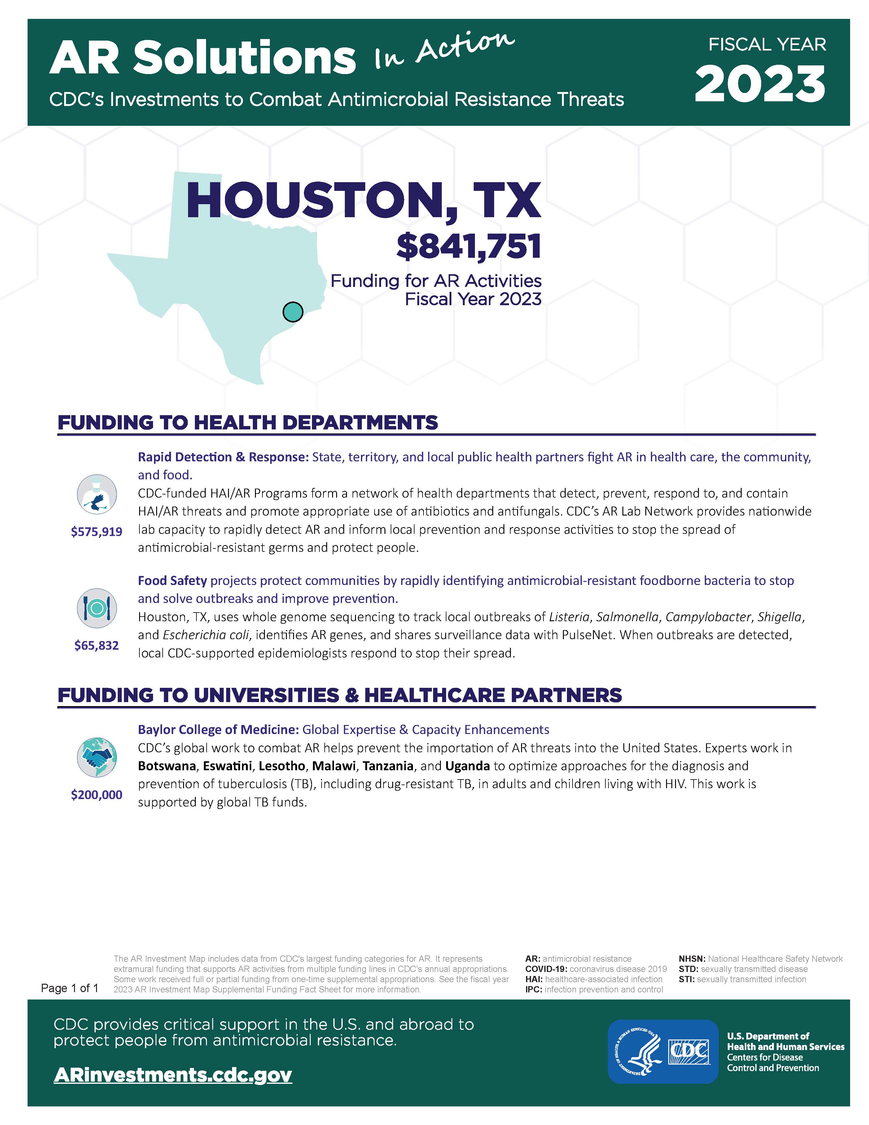 View Factsheet for Houston, TX
